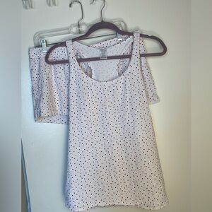 Calvin Klein White Sleepwear with Pink Hearts